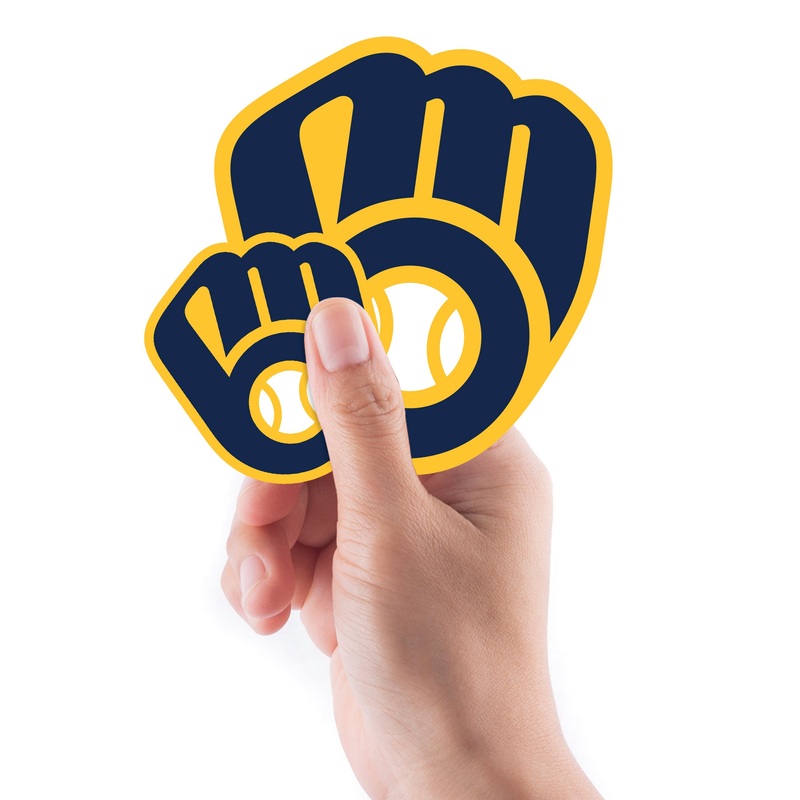 Milwaukee Brewers – 5 Logo Minis (Mixed Sizes) – Official MLB – Reusable Vinyl Decals