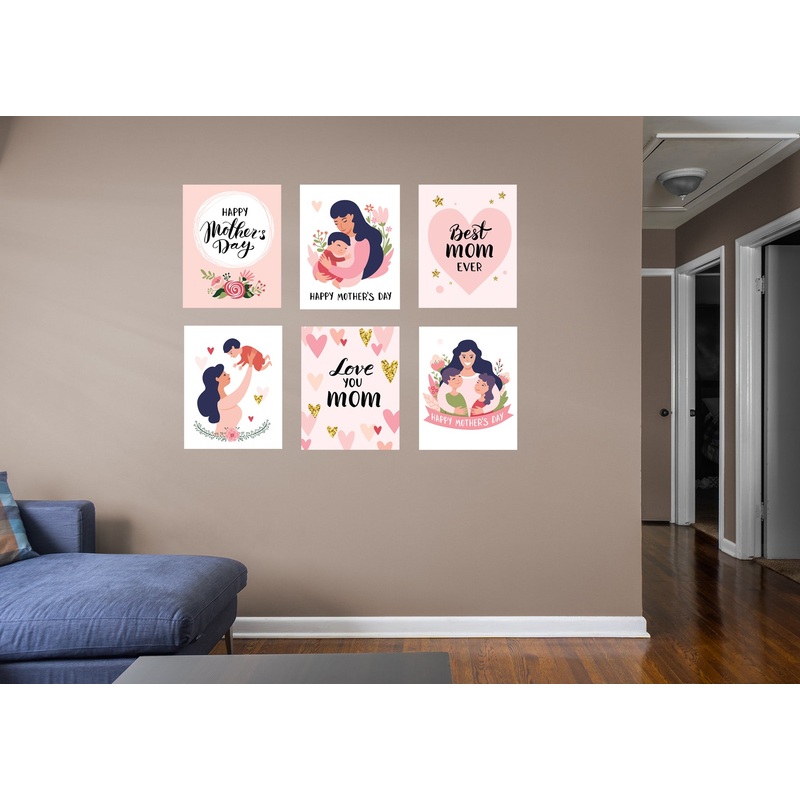 Mother’s Day Mother and Kids Collection  –  Removable Wall Decal