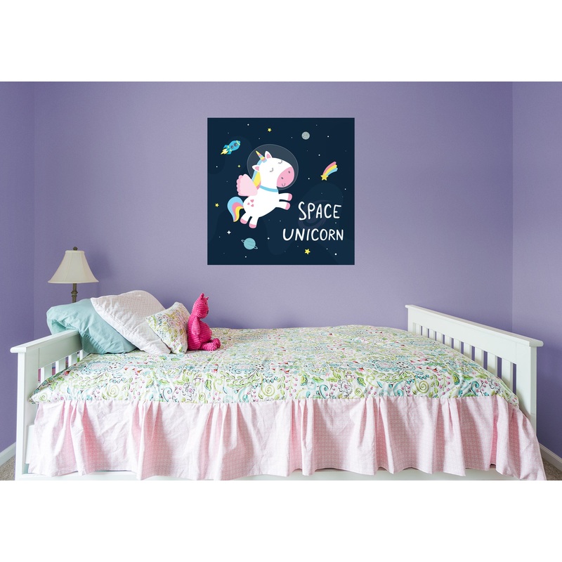 Mythical Creatures: Unicorn Space Mural        –   Removable Wall   Adhesive Decal