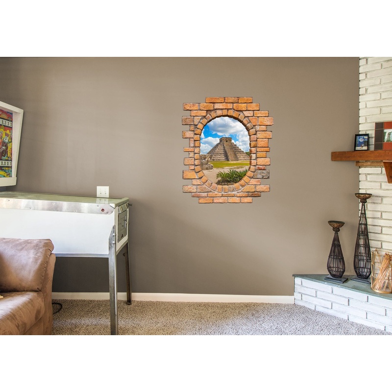 New Wonders: Chichen Itza Instant Windows        –   Removable Wall   Adhesive Decal