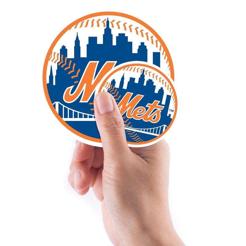New York Mets – 5 Logo Minis (Mixed Sizes) – Official MLB – Reusable Vinyl Decals