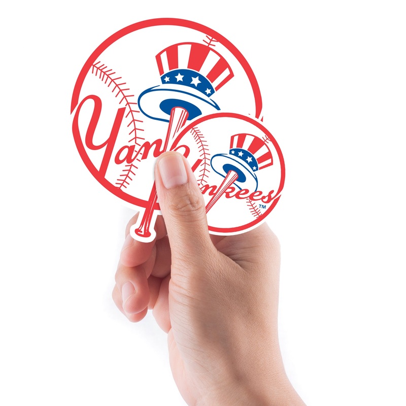 New York Yankees – 5 Logo Minis (Mixed Sizes) – Official MLB – Reusable Vinyl Decals