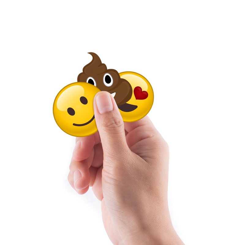 Sheet of 5 – Faces: Emoticons Kawaii Mini Minis        –   Removable    Adhesive Decal