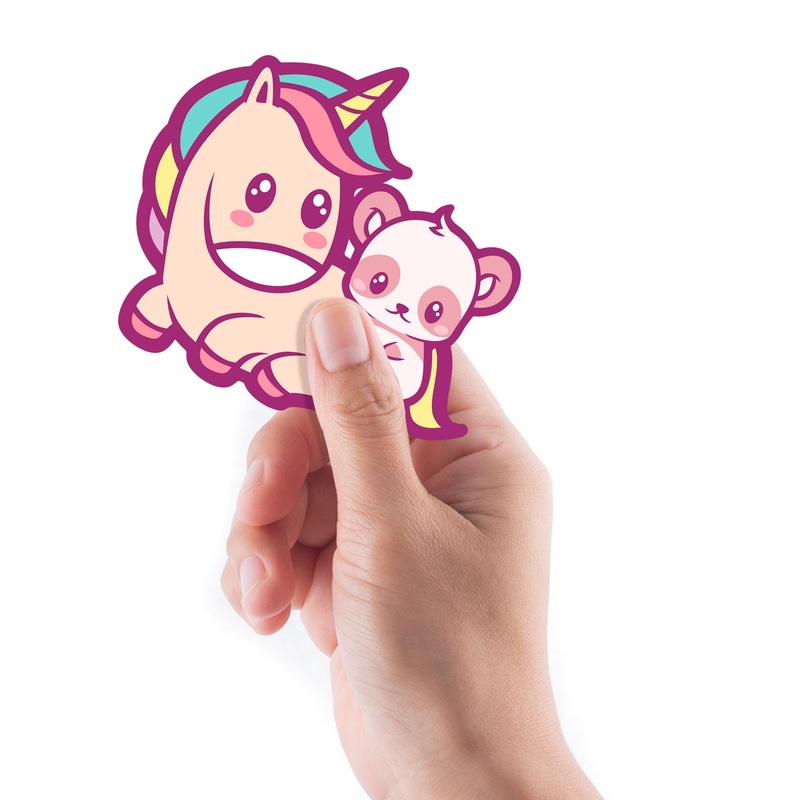 Sheet of 5 -Mythical Creatures: Unicorn Minis Part Four        –   Removable    Adhesive Decal