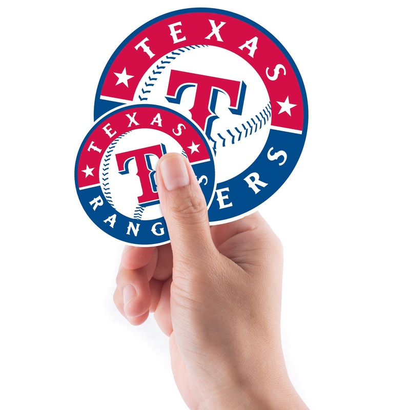 Texas Rangers – 5 Logo Minis (Mixed Sizes) – Official MLB – Reusable Vinyl Decals