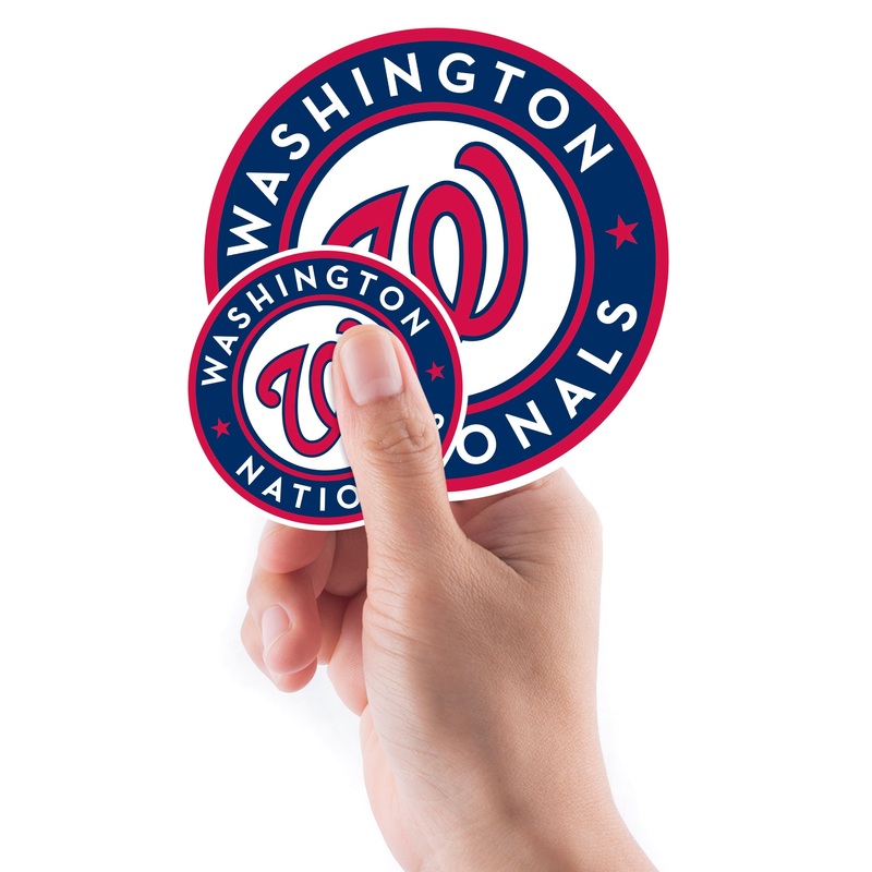 Washington Nationals – 5 Logo Minis (Mixed Sizes) – Official MLB – Reusable Vinyl Decals