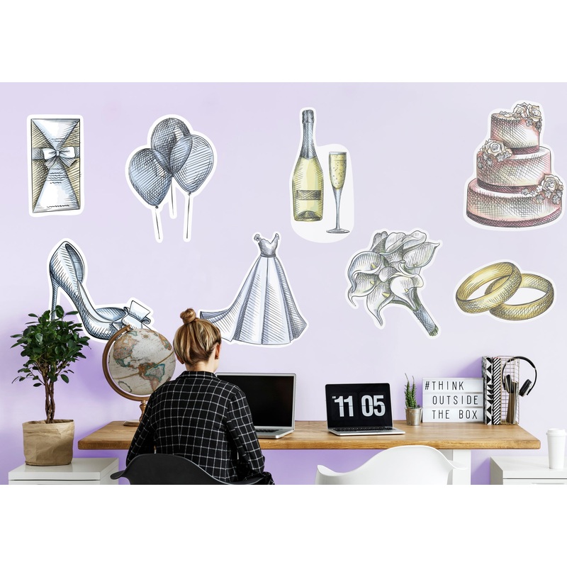 Wedding Collections 3   Removable Wall   Adhesive Decal
