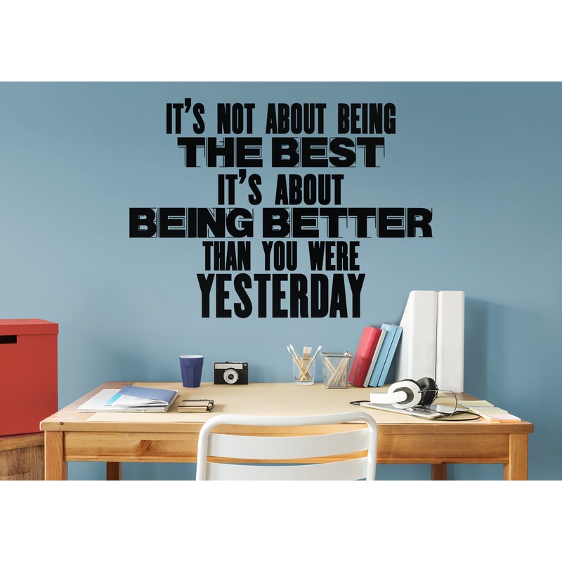 Words and Quotes  Being Better Premask            Removable Wall   Adhesive Decal