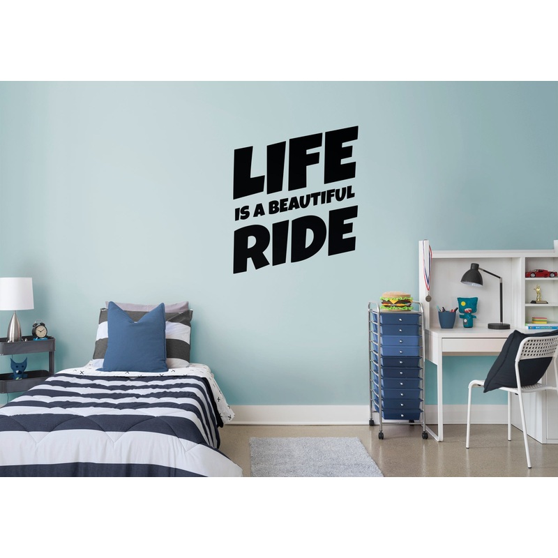 Words and Quotes  Life is A Beautiful Ride Premask            Removable Wall   Adhesive Decal