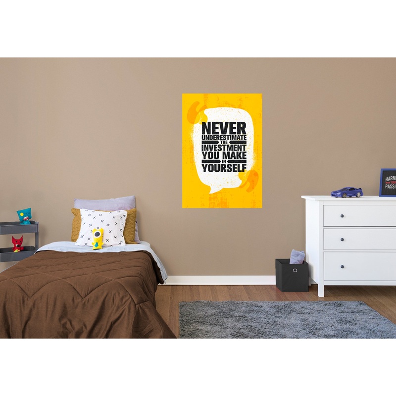 Words and Quotes  Never Underestimate Premask            Removable Wall   Adhesive Decal