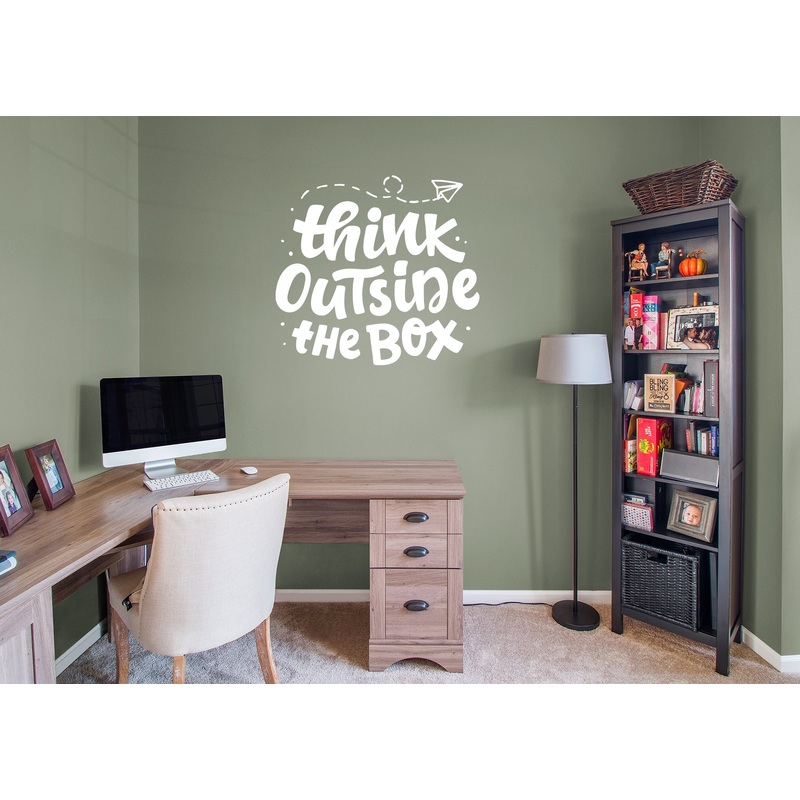 Words and Quotes  Think Outside the Box Premask            Removable Wall   Adhesive Decal