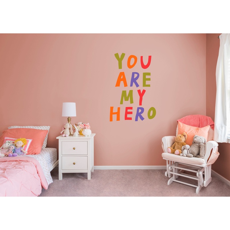 Words and Quotes  You are My Hero Premask            Removable Wall   Adhesive Decal