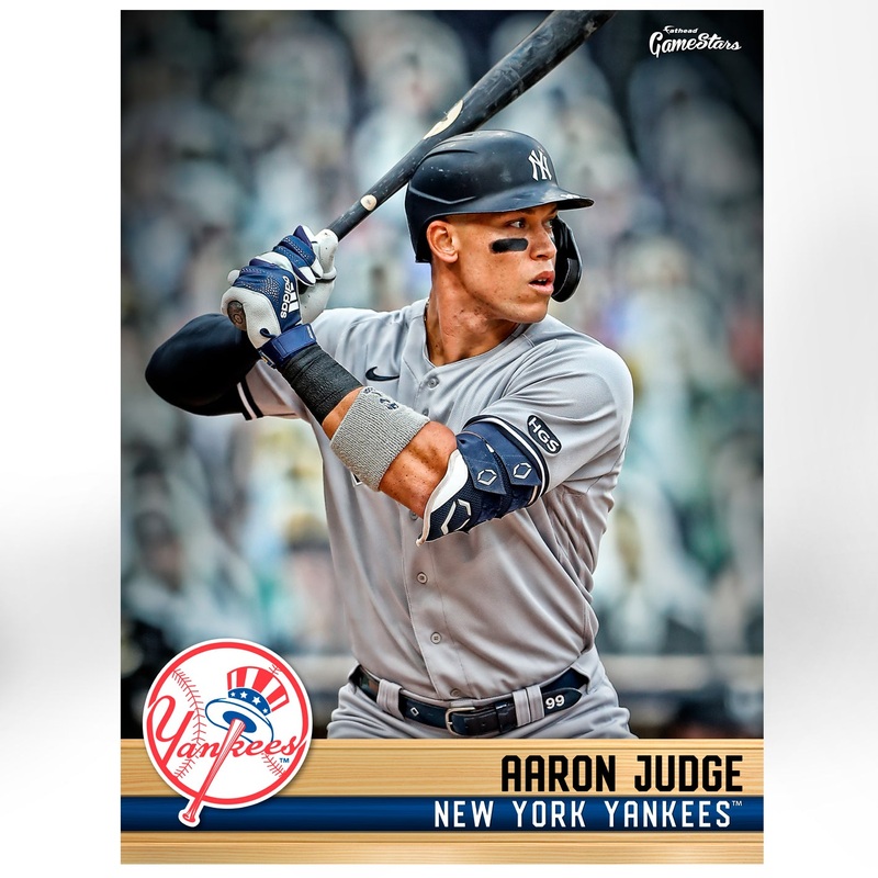 Aaron Judge – GameStars Series – Peel & Stick Poster – Official MLB – New York Yankees – Reusable Vinyl Wall Decal
