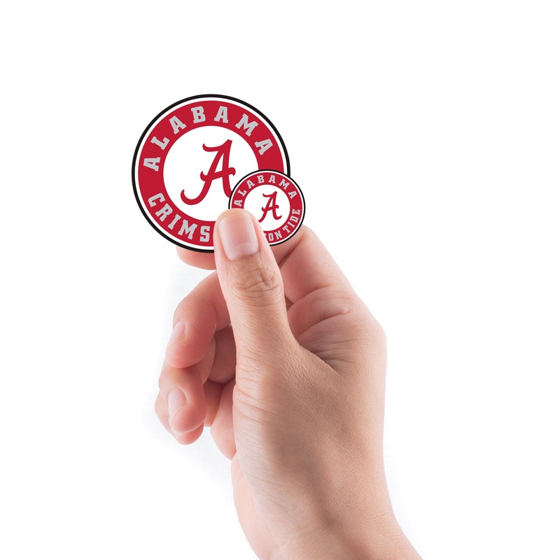 Alabama Crimson Tide – 5 Logo Minis (Mixed Sizes) – Official NCAA – Reusable Vinyl Decals