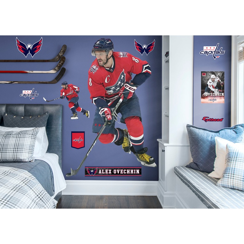 Alex Ovechkin – RealBig Reverse Retro Collection – Official NHL – Washington Capitals – Reusable Vinyl Wall Decals