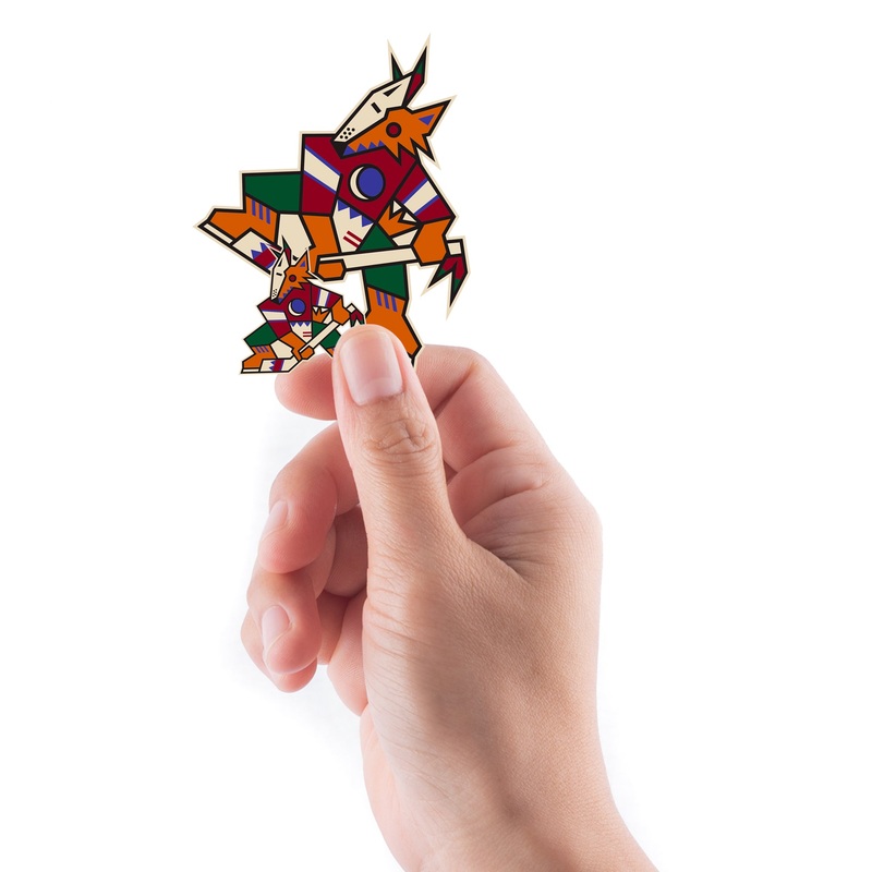 Arizona Coyotes – 5 Logo Minis (Mixed Sizes) – Official NHL – Reusable Vinyl Decals