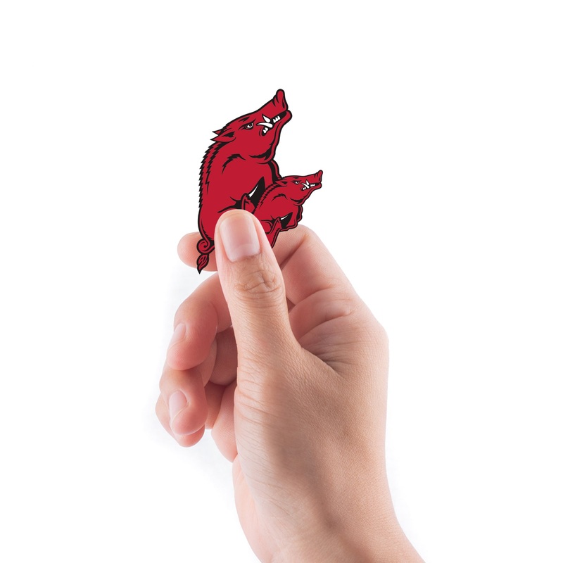 Arkansas Razorbacks – 5 Logo Minis (Mixed Sizes) – Official NCAA – Reusable Vinyl Decals