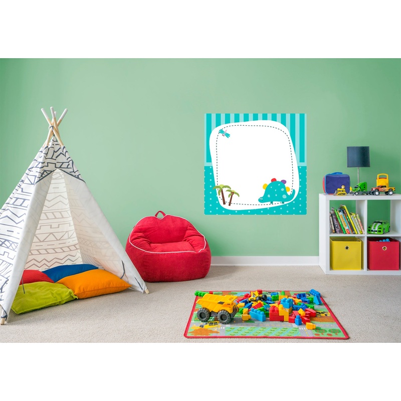 Blue Dino Dry Erase            Removable Wall   Adhesive Decal