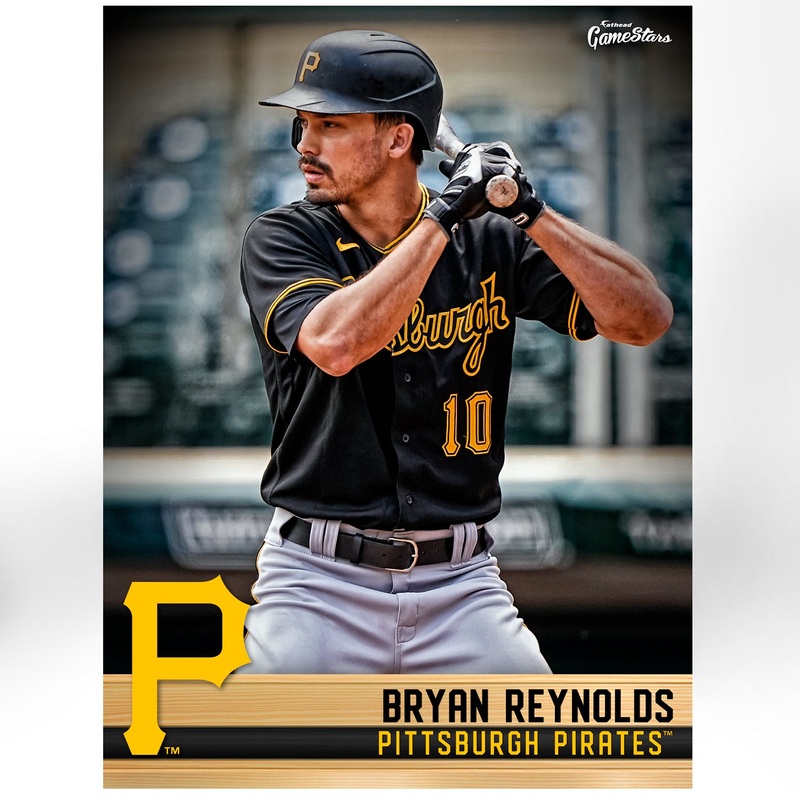Bryan Reynolds – GameStars Series – Peel & Stick Poster – Official MLB – Pittsburgh Pirates – Reusable Vinyl Wall Decal