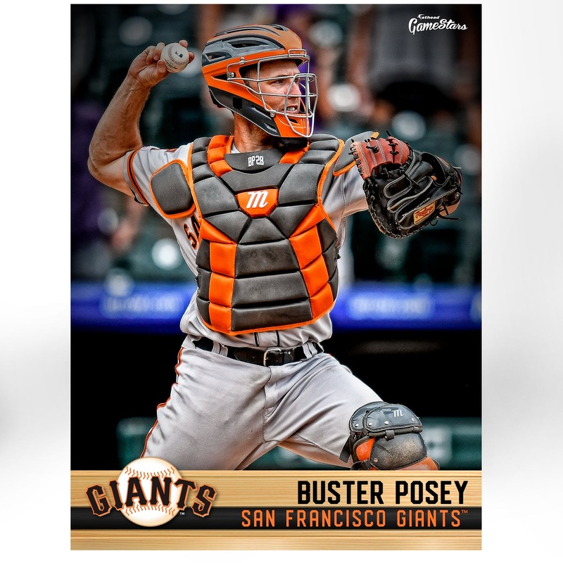 Buster Posey – GameStars Series – Peel & Stick Poster – Official MLB – San Francisco Giants – Reusable Vinyl Wall Decal