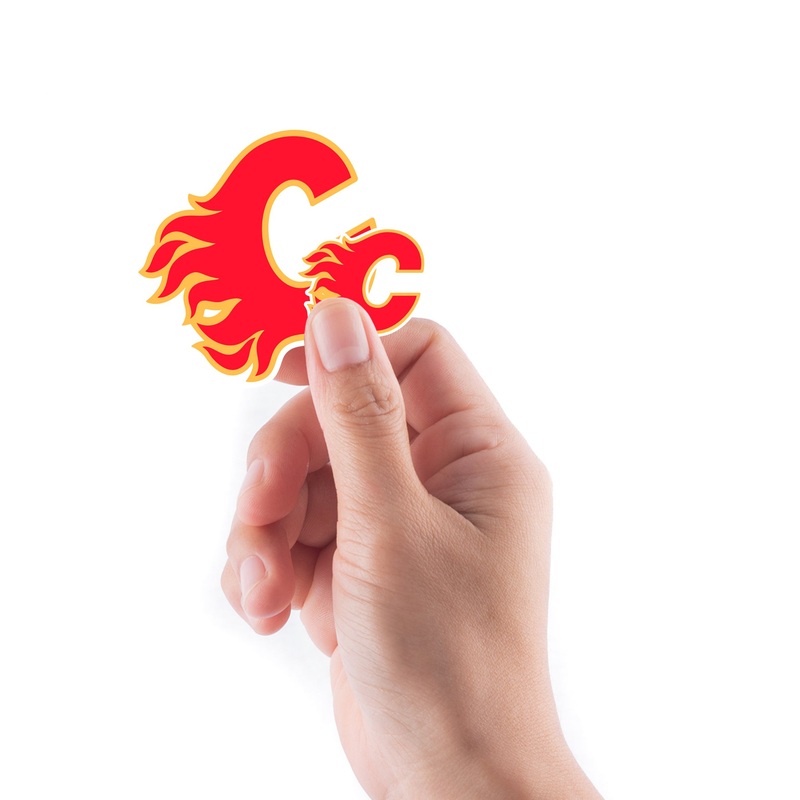 Calgary Flames – 5 Logo Minis (Mixed Sizes) – Official NHL – Reusable Vinyl Decals