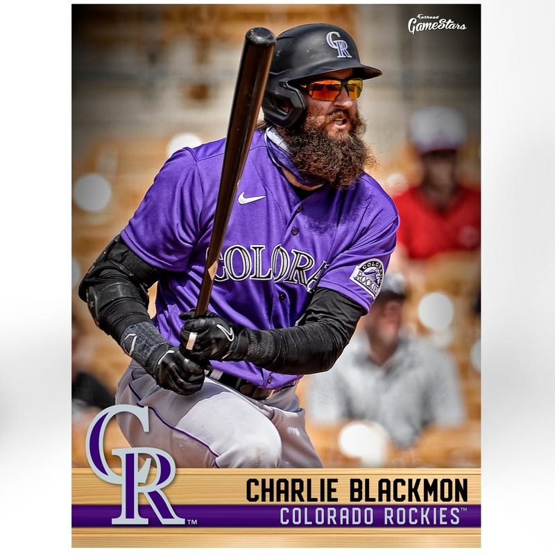 Charlie Blackmon – GameStars Series – Peel & Stick Poster – Official MLB – Colorado Rockies – Reusable Vinyl Wall Decal