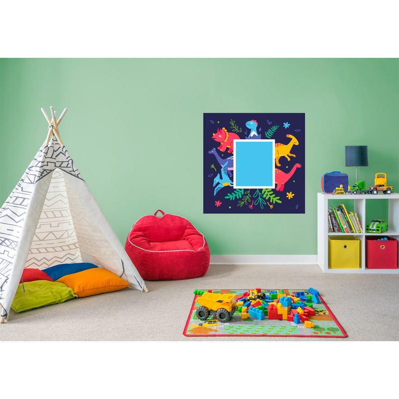 Colorful Dino Dry Erase            Removable Wall   Adhesive Decal