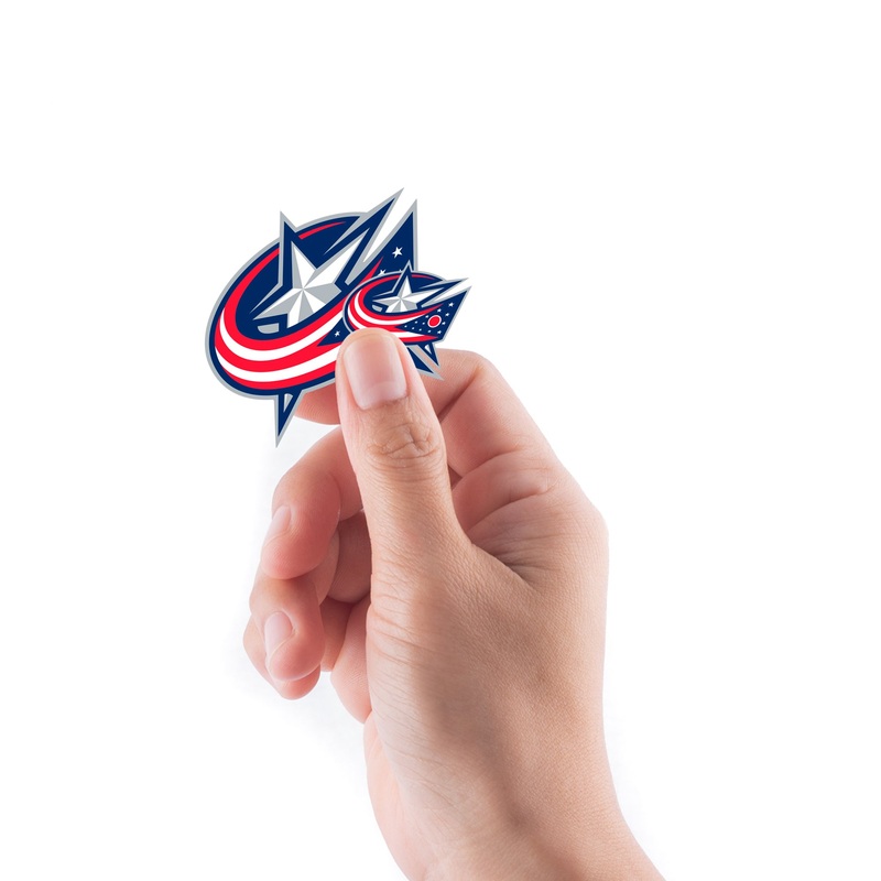 Columbus Blue Jackets – 5 Logo Minis (Mixed Sizes) – Official NHL – Reusable Vinyl Decals