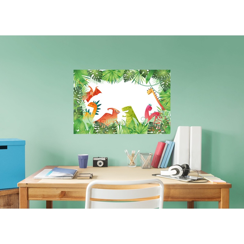 Dino in the Jungle Dry Erase            Removable Wall   Adhesive Decal