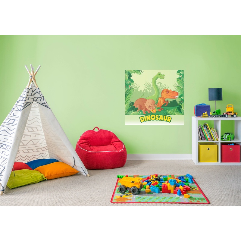 Dinosaurs:  Mural        –   Removable Wall   Adhesive Decal