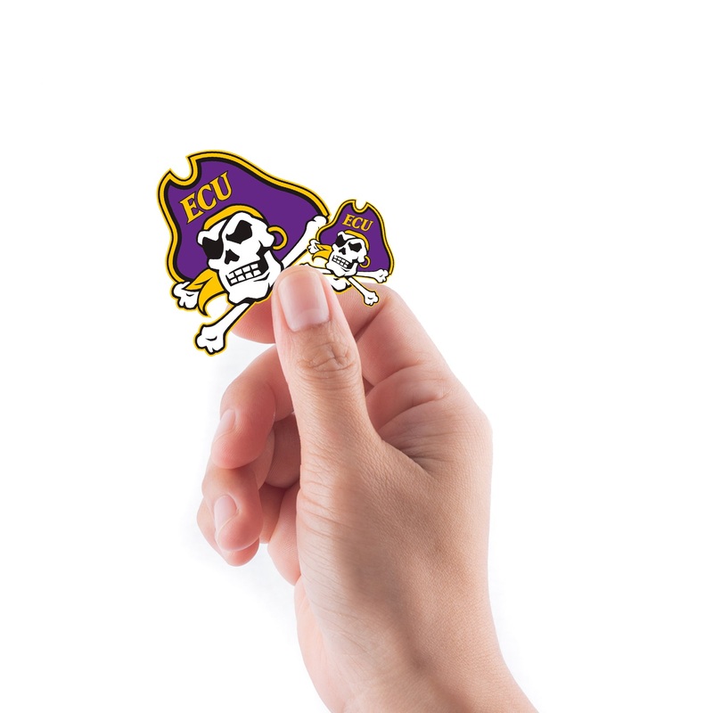 East Carolina Pirates – 5 Logo Minis (Mixed Sizes) – Official NCAA – Reusable Vinyl Decals