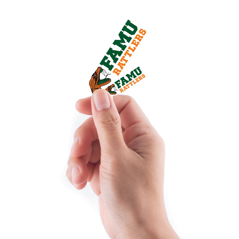 Florida A&M Rattlers – 5 Logo Minis (Mixed Sizes) – Official NCAA – Reusable Vinyl Decals