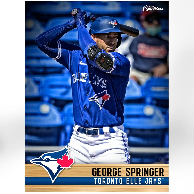 George Springer – GameStars Series – Peel & Stick Poster – Official MLB – Toronto Blue Jays – Reusable Vinyl Wall Decal