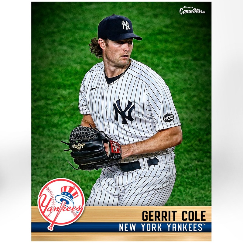 Gerrit Cole – GameStars Series – Peel & Stick Poster – Official MLB – New York Yankees – Reusable Vinyl Wall Decal