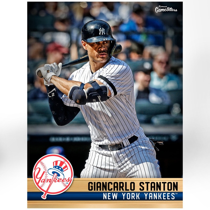 Giancarlo Stanton – GameStars Series – Peel & Stick Poster – Official MLB – New York Yankees – Reusable Vinyl Wall Decal