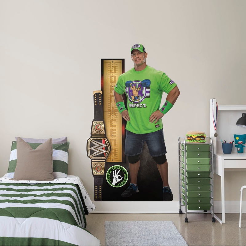 John Cena – Growth Chart – Official WWE – Reusable Vinyl Wall Decal