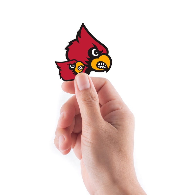 Louisville Cardinals – 5 Logo Minis (Mixed Sizes) – Official NCAA – Reusable Vinyl Decals