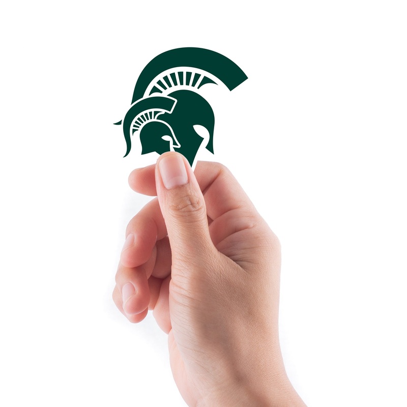 Michigan State Spartans – 5 Logo Minis (Mixed Sizes) – Official NCAA – Reusable Vinyl Decals