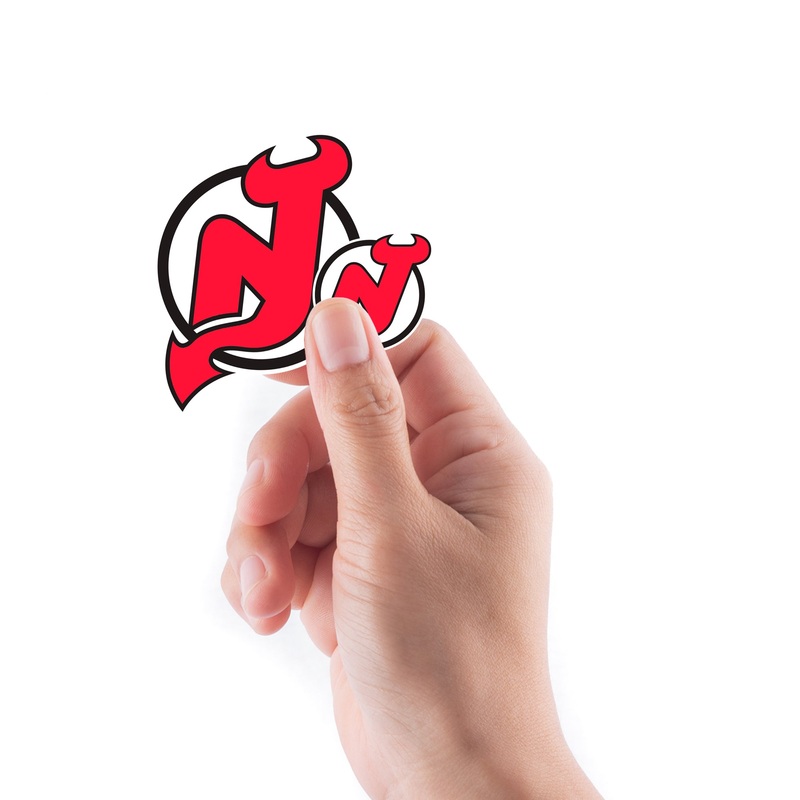 New Jersey Devils – 5 Logo Minis (Mixed Sizes) – Official NHL – Reusable Vinyl Decals