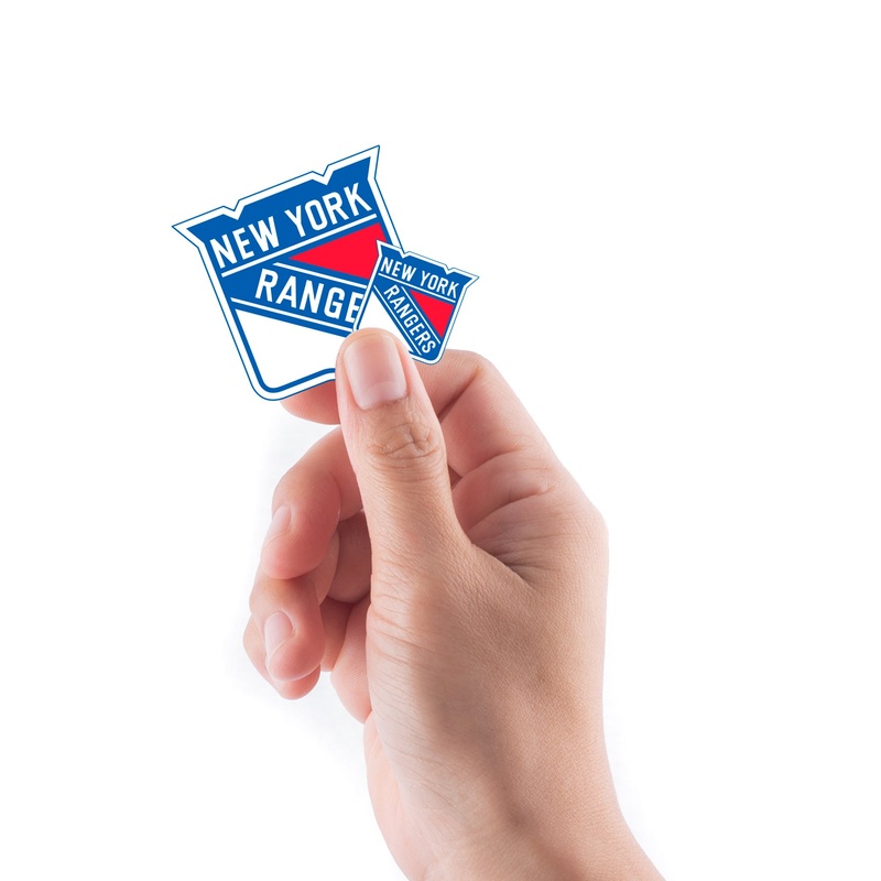 New York Rangers – 5 Logo Minis (Mixed Sizes) – Official NHL – Reusable Vinyl Decals