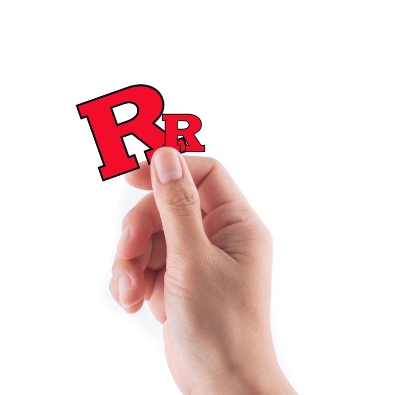 Rutgers Scarlet Knights – 5 Logo Minis (Mixed Sizes) – Official NCAA – Reusable Vinyl Decals