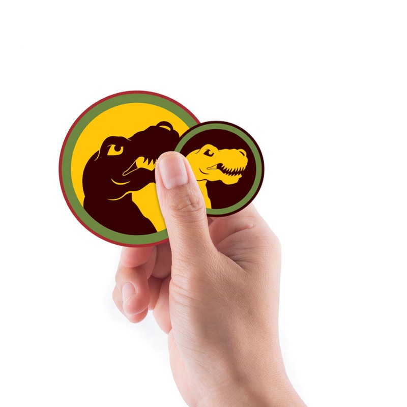 Sheet of 5 -Dinosaur: Dinosaur Dino Profile Minis        –   Removable    Adhesive Decal