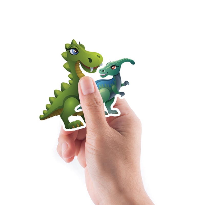 Sheet of 5 -Dinosaur: Dinosaur Friendly Vol 1 Minis        –   Removable    Adhesive Decal