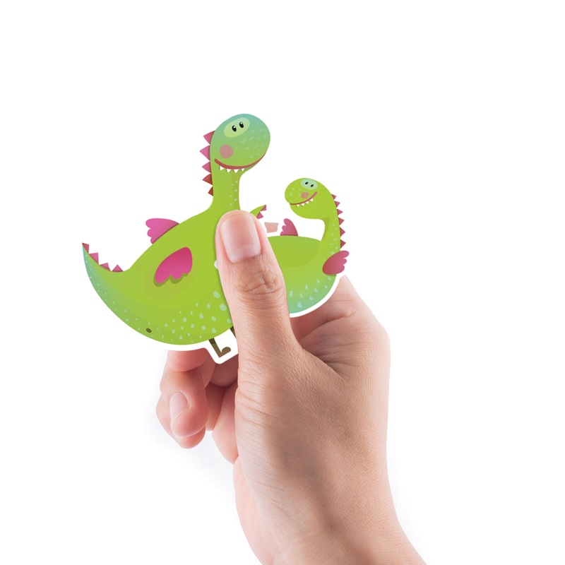Sheet of 5 -Dinosaur: Dinosaur Green Minis        –   Removable    Adhesive Decal