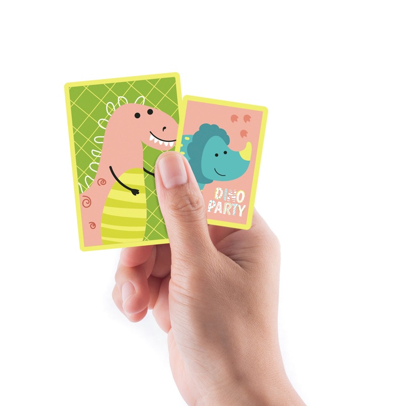 Sheet of 5 -Dinosaur: Dinosaur Party Minis        –   Removable    Adhesive Decal