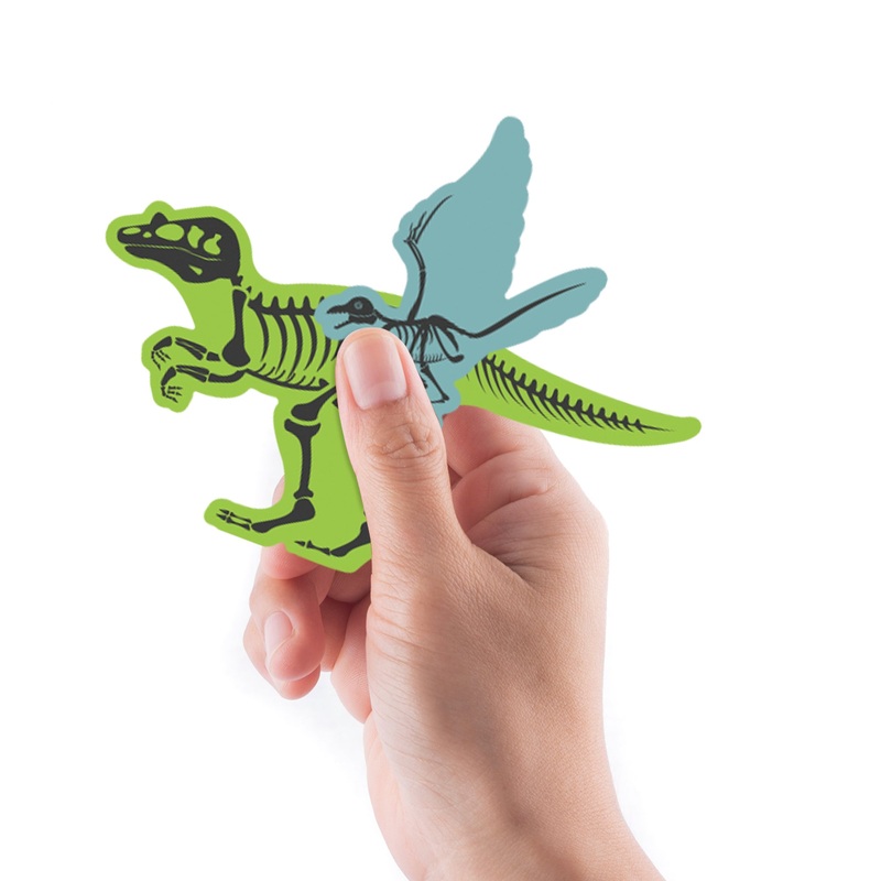 Sheet of 5 -Dinosaur: Dinosaur Skeleton Vol 1 Minis        –   Removable    Adhesive Decal
