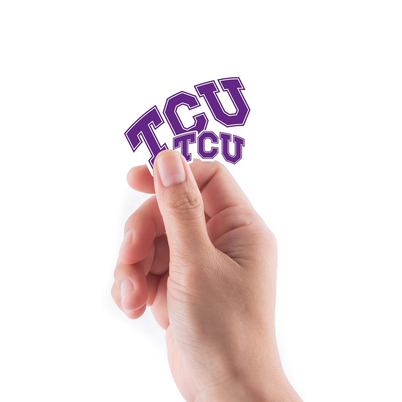 Texas Christian U – 5 Logo Minis (Mixed Sizes) – Official NCAA – TCU Horned Frogs – Reusable Vinyl Decals