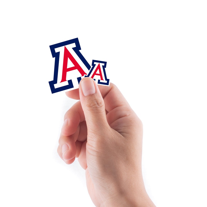 U of Arizona – 5 Logo Minis (Mixed Sizes) – Official NCAA – Arizona Wildcats – Reusable Vinyl Decals