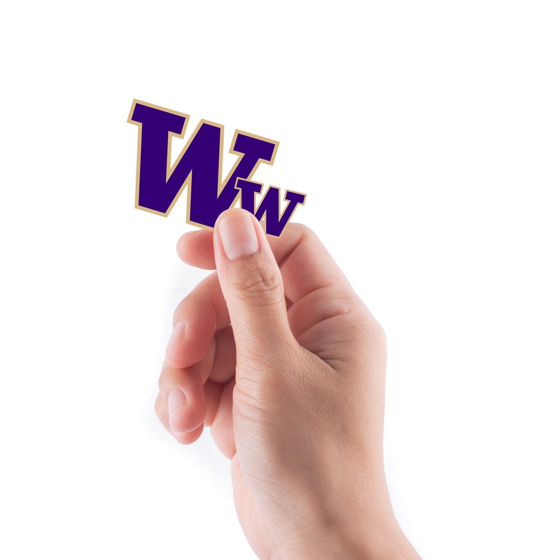 U of Washington – 5 Logo Minis (Mixed Sizes) – Official NCAA – Washington Huskies – Reusable Vinyl Decals