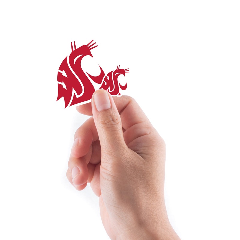 Washington State Cougars – 5 Logo Minis (Mixed Sizes) – Official NCAA – Reusable Vinyl Decals